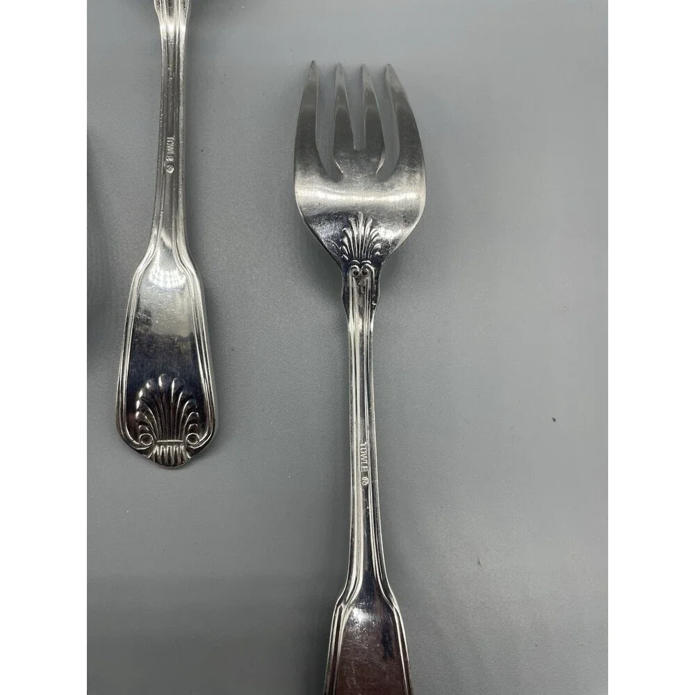 Towle Boston Shell‎ Silverplate Lot of 7 Salad Forks